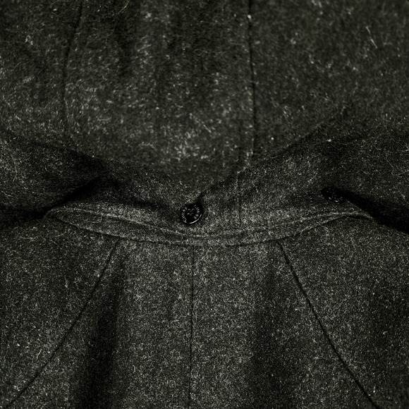 Guess Wool‎ Peacoat S Women Removable Hood Black Pockets Horn Toggle Buttons 90s - Picture 13 of 15